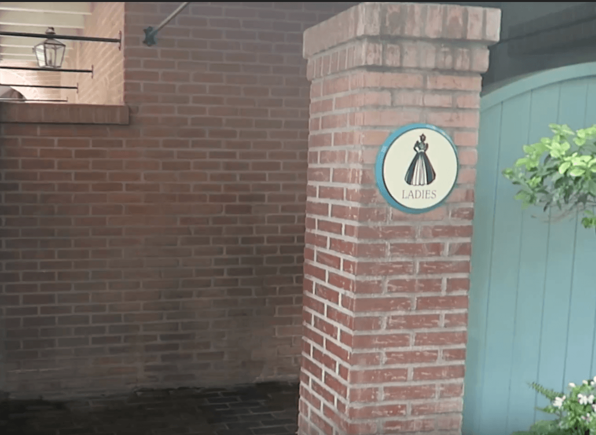 Disney women's bathroom sign