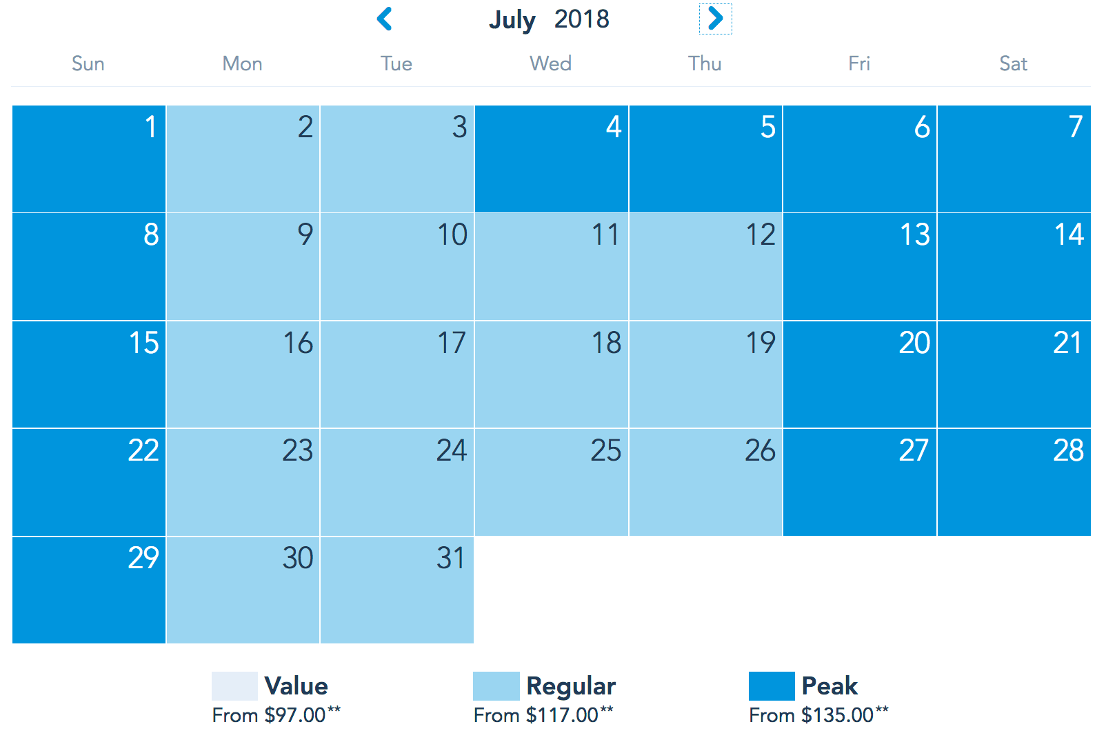 Disney ticket calendar