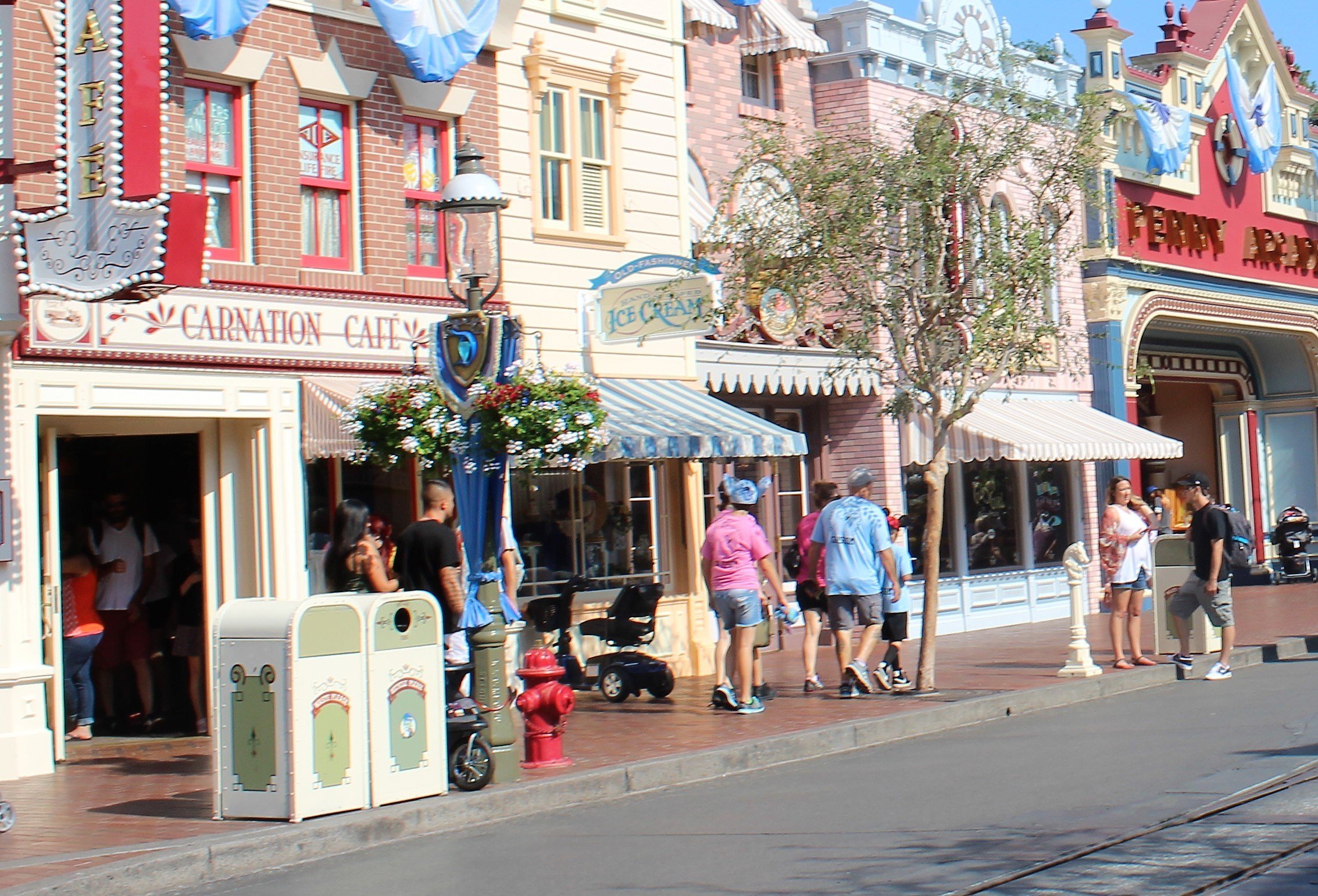 Disney trash cans main street
