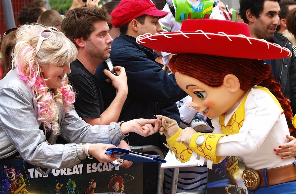 Disney/Pixar's new 3D animation movie "Toy Story 3" character Jessie signs autographs