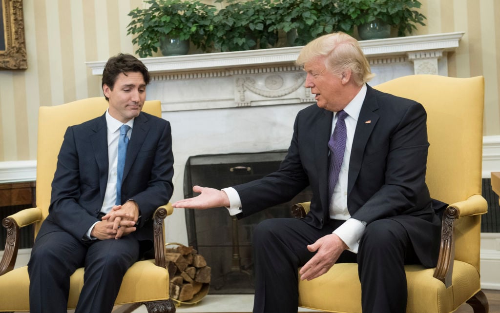 Donald Trump Hosts Canadian PM Justin Trudeau At The White House Donald Trump Hosts Canadian PM Justin Trudeau At The White House