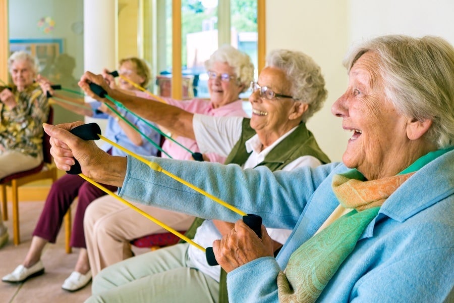 elderly ladies workout elderly ladies workout