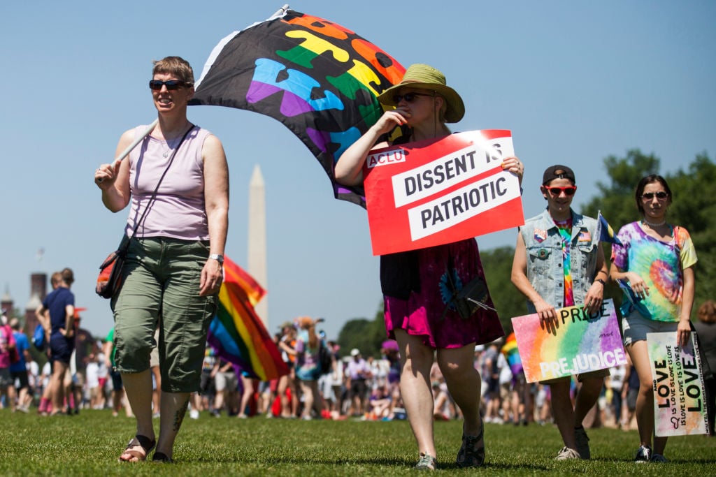 Thousands Gather For Equality March For Unity And Peace In Washington DC