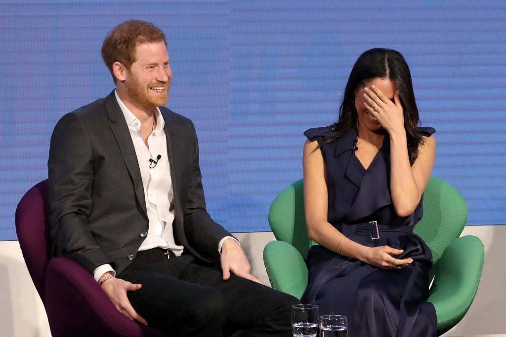 Prince Harry and Meghan Markle attend the first annual Royal Foundation Forum.