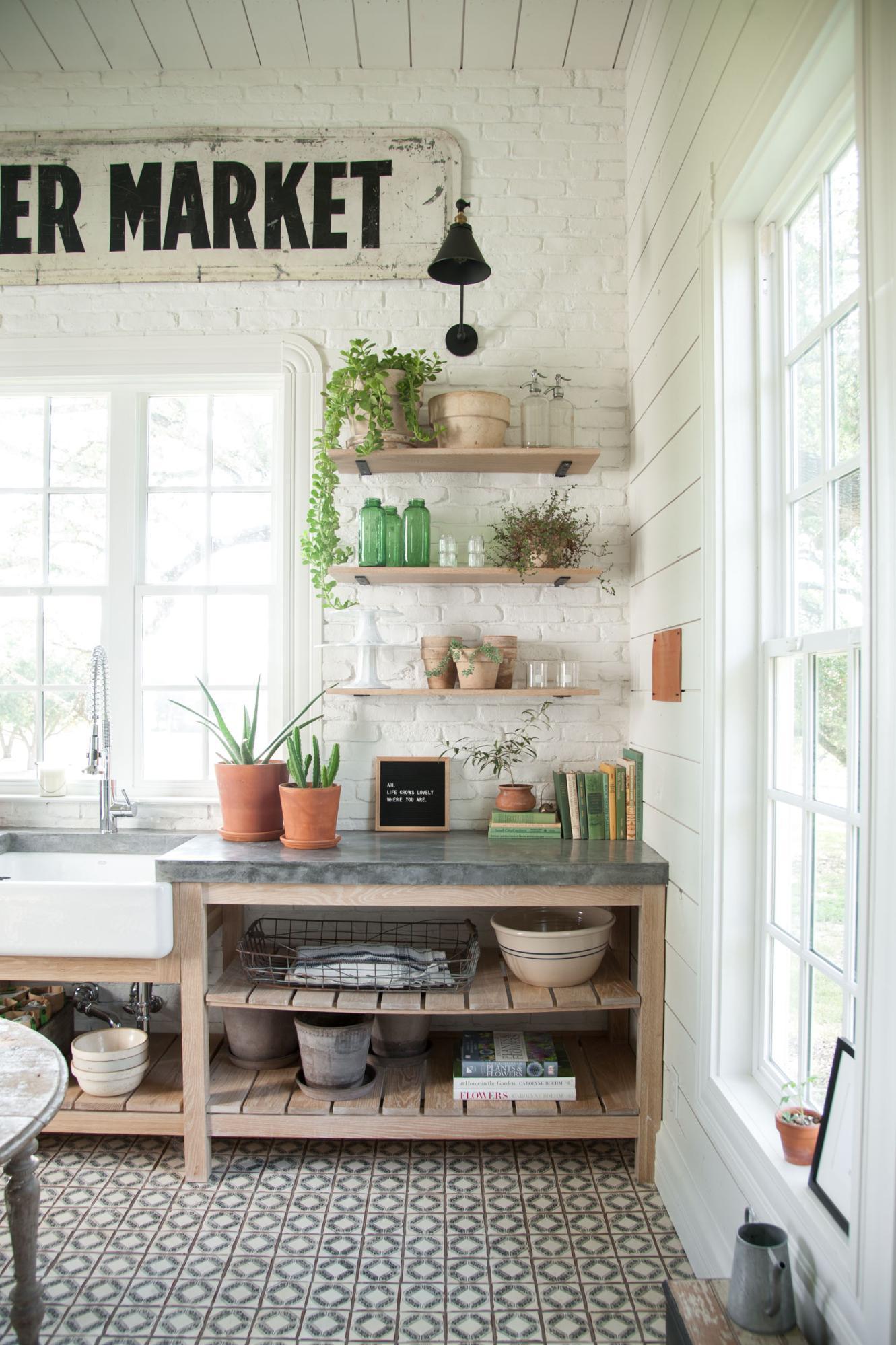 Fixer upper farmhouse laundry room