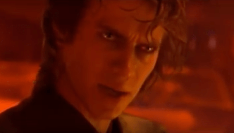 Anakin during his fight with Obi-Wan Kenobi. Anakin during his fight with Obi-Wan Kenobi.