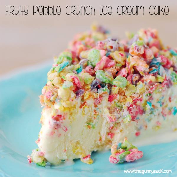 Fruity Pebbles ice cream cake