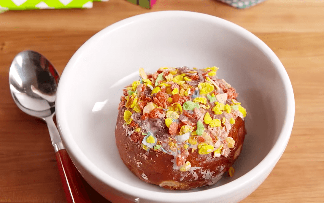 Fruity pebble donut