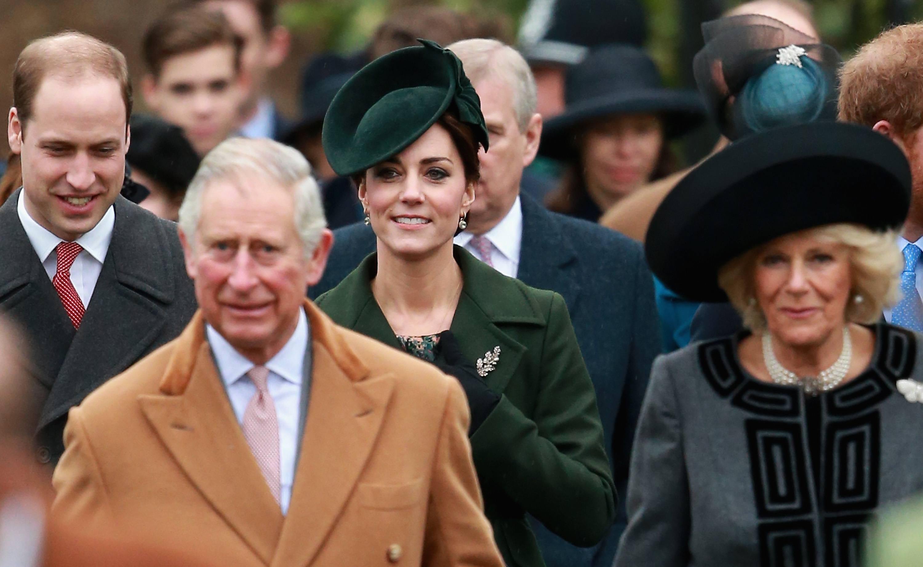 Prince William, Duke of Cambridge, Prince Charles, Prince of Wales, Catherine, Duchess of Cambridge and Camilla, Duchess of Cornwall attend a Christmas Day church service at Sandringham on December 25, 2015 in King's Lynn, England. Prince William, Duke of Cambridge, Prince Charles, Prince of Wales, Catherine, Duchess of Cambridge and Camilla, Duchess of Cornwall attend a Christmas Day church service at Sandringham on December 25, 2015 in King's Lynn, England.