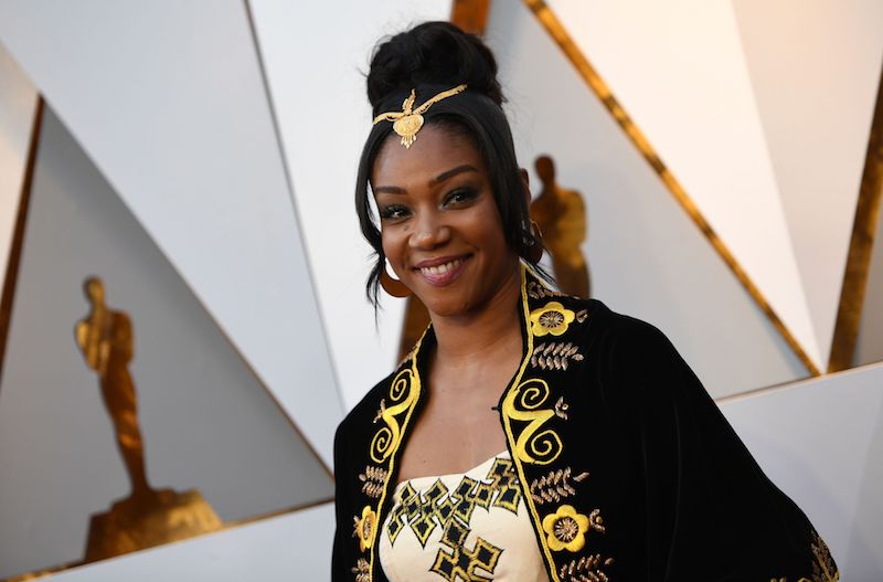 Tiffany Haddish arrives for the 90th Annual Academy Awards on March 4, 2018, in Hollywood, California. / AFP PHOTO / VALERIE MACON (Photo credit should read VALERIE MACON/AFP/Getty Images) Tiffany Haddish arrives for the 90th Annual Academy Awards on March 4, 2018, in Hollywood, California. / AFP PHOTO / VALERIE MACON (Photo credit should read VALERIE MACON/AFP/Getty Images)