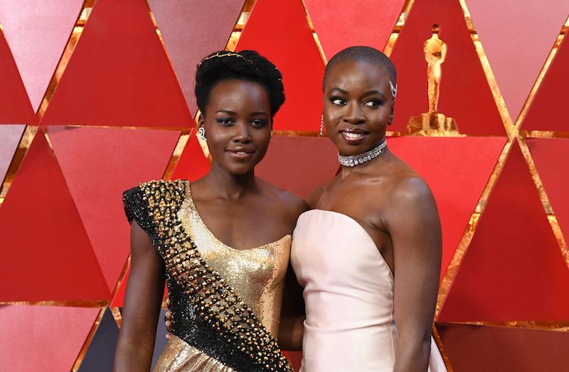 Kenyan actress Lupita Nyong'o (L) and US actress Danai Gurira arrive for the 90th Annual Academy Awards on March 4, 2018, in Hollywood, California. / AFP PHOTO / ANGELA WEISS (Photo credit should read ANGELA WEISS/AFP/Getty Images) Kenyan actress Lupita Nyong'o (L) and US actress Danai Gurira arrive for the 90th Annual Academy Awards on March 4, 2018, in Hollywood, California. / AFP PHOTO / ANGELA WEISS (Photo credit should read ANGELA WEISS/AFP/Getty Images)