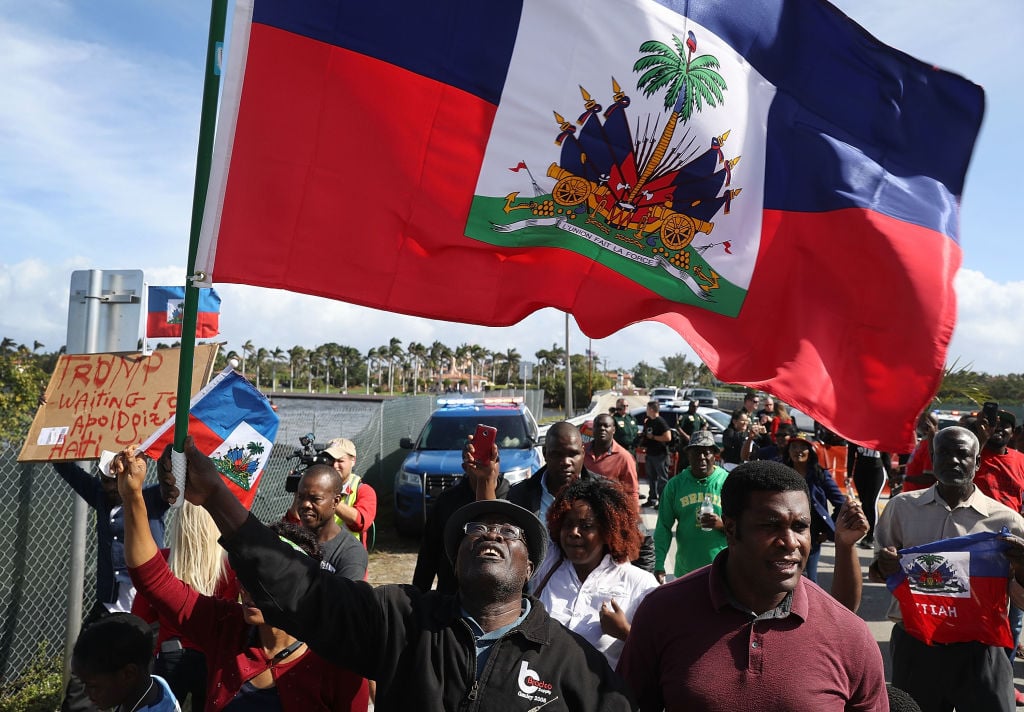 Haitian Community Activists Protest President Trump's Recent Offensive Comments Near Mar-a-Lago