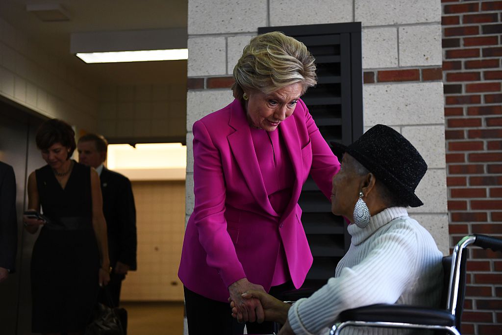 Hillary Clinton and Mae Wiggins