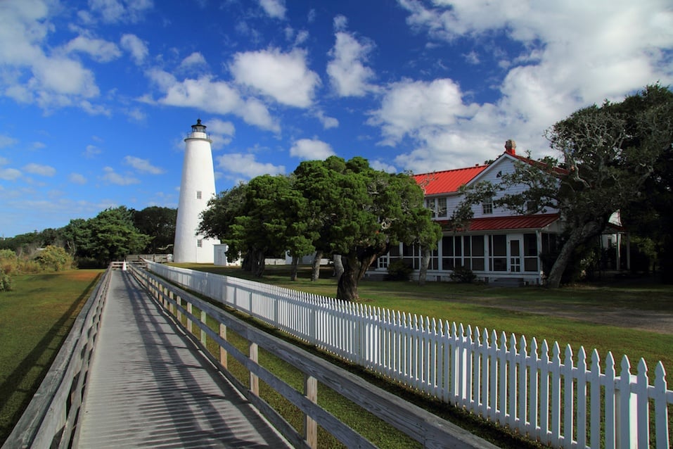 Historic Ocracoke Light on Ocracoke Island