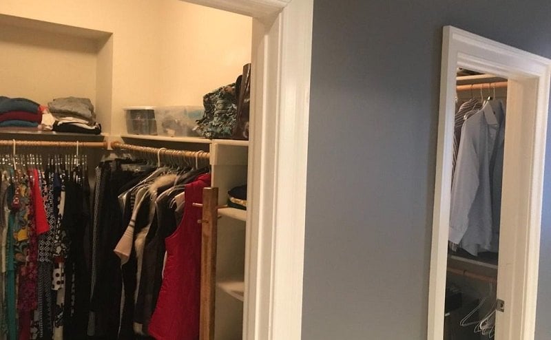 Clothes hanging in closets inside Michael Flynn's home for sale