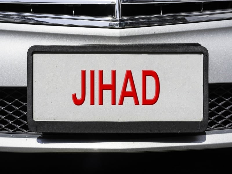 JIHAD licence plate