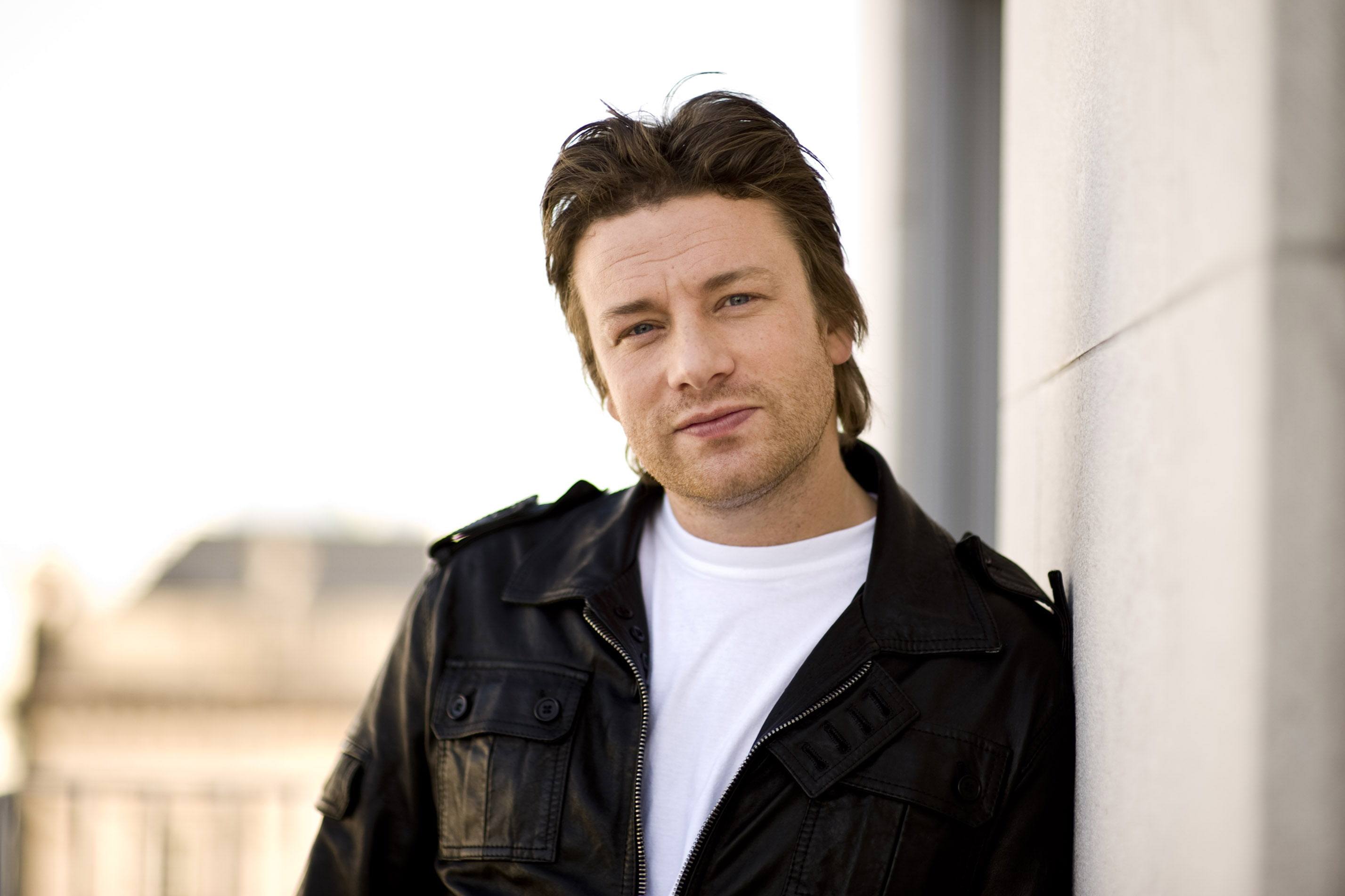 British celebrity Chef Jamie Oliver poses