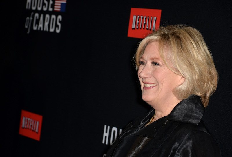 Jayne Atkinson posing on a red carpet. Jayne Atkinson posing on a red carpet.