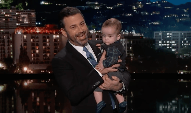 Jimmy Kimmel and baby Jimmy Kimmel and baby