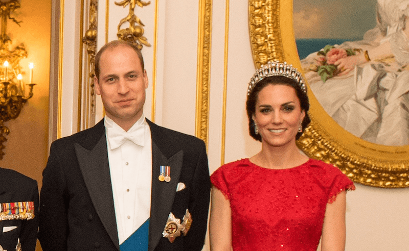 Kate Middleton and Prince William at the diplomatic reception
