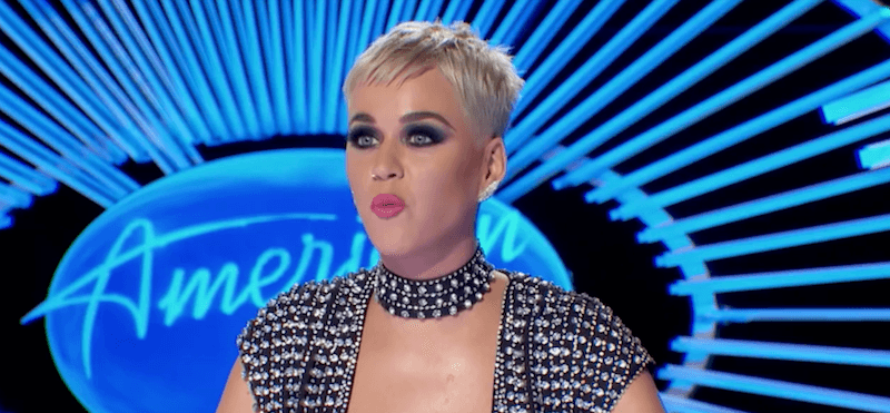 Katy Perry sitting as a judge on 'American Idol'. 