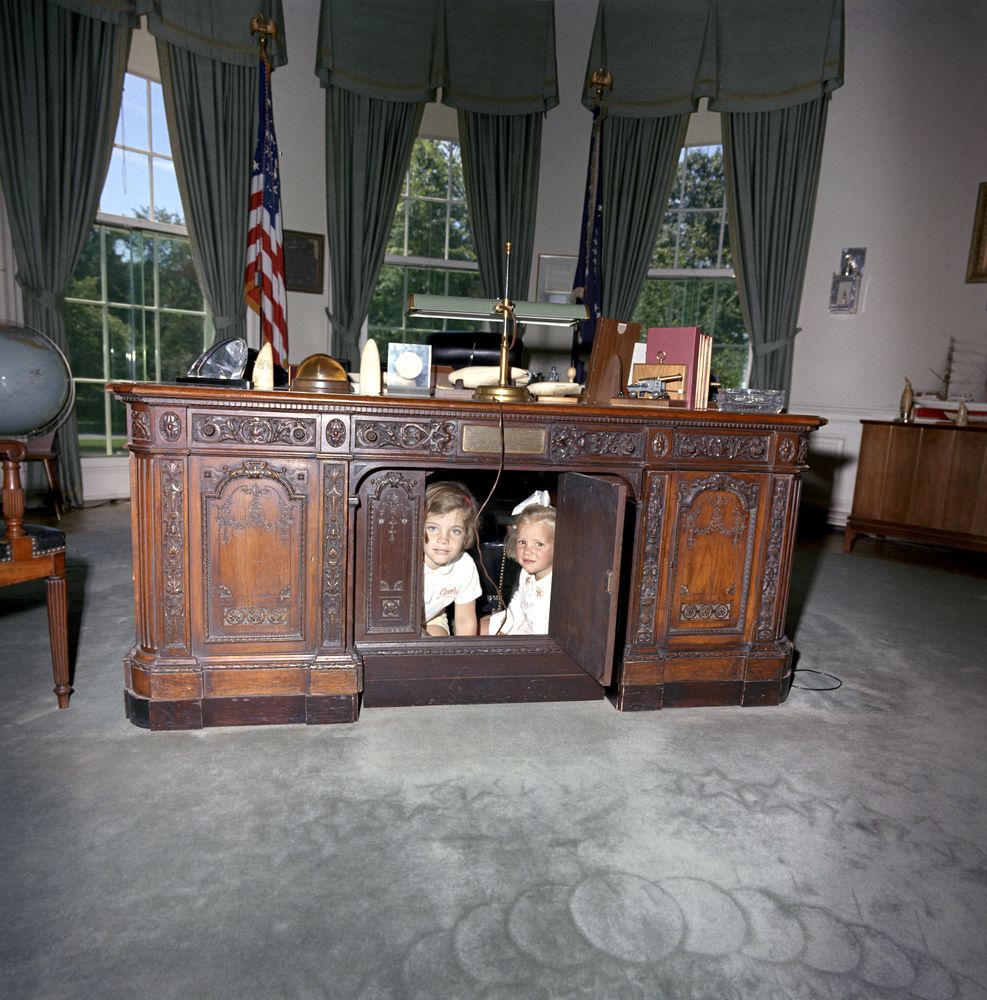 Kennedy kids desk Oval Office