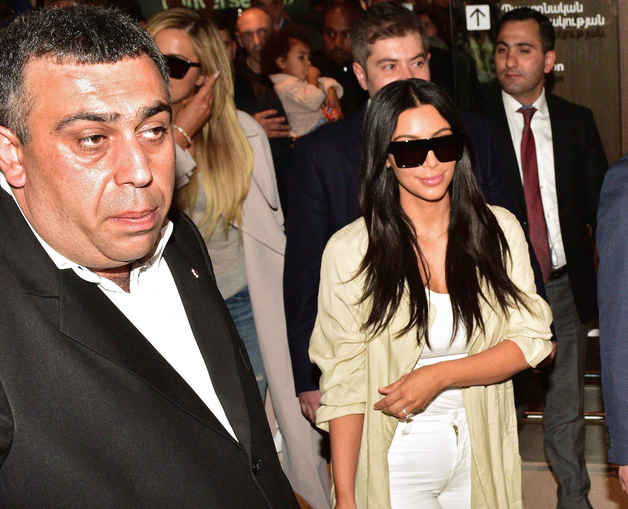 Kim Kardashian airport Armenia
