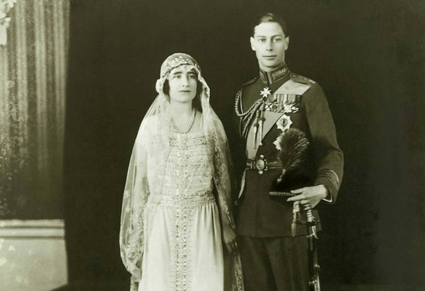 King George VI and Elizabeth Bowes-Lyon's wedding day. King George VI and Elizabeth Bowes-Lyon's wedding day.