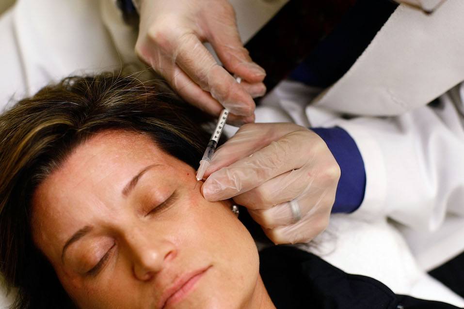 Lyn Talent receives a free Botox injection
