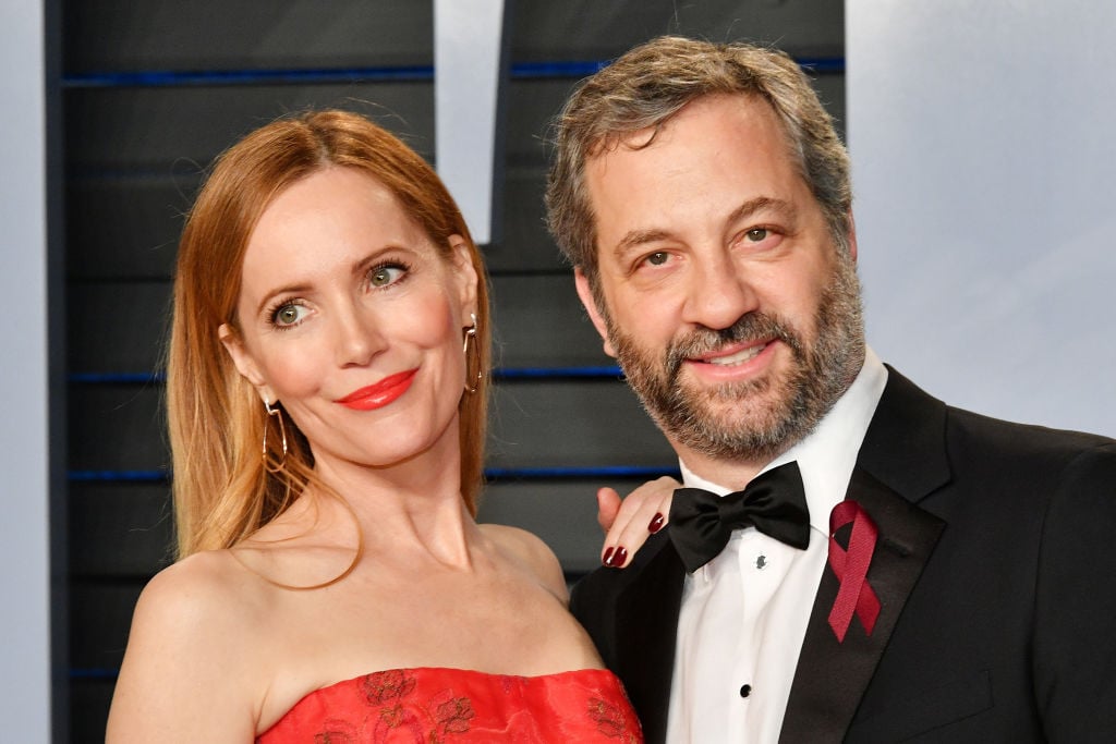 Leslie Mann (L) and Judd Apatow