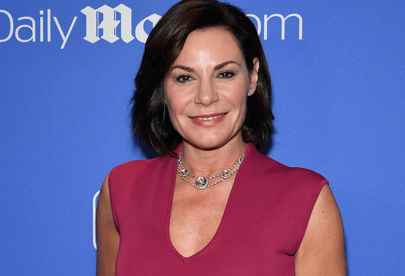 Luann de Lesseps at a holiday party. 
