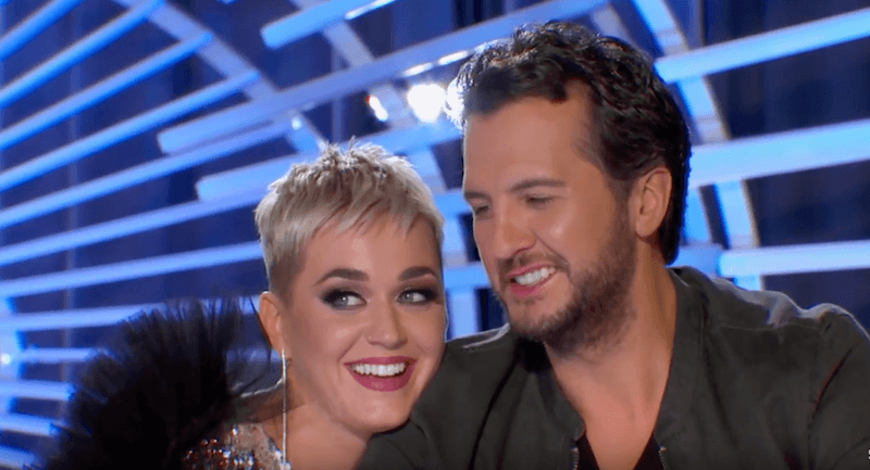 Katy Perry with Luke Bryan. Katy Perry with Luke Bryan.