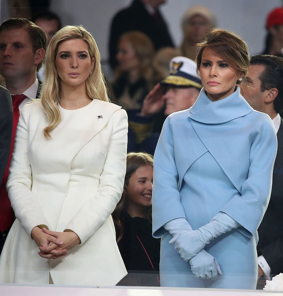 Melania Trump (R), stands with Ivanka Trump Melania Trump (R), stands with Ivanka Trump