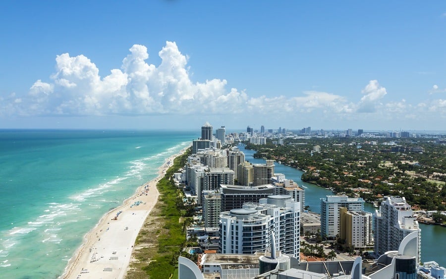 Beach in Miami. Beach in Miami.