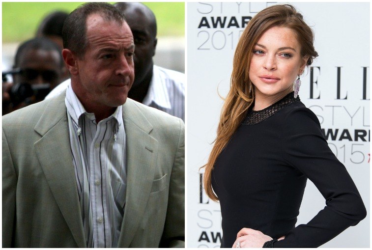 Michael Lohan and Lindsay Lohan collage.
