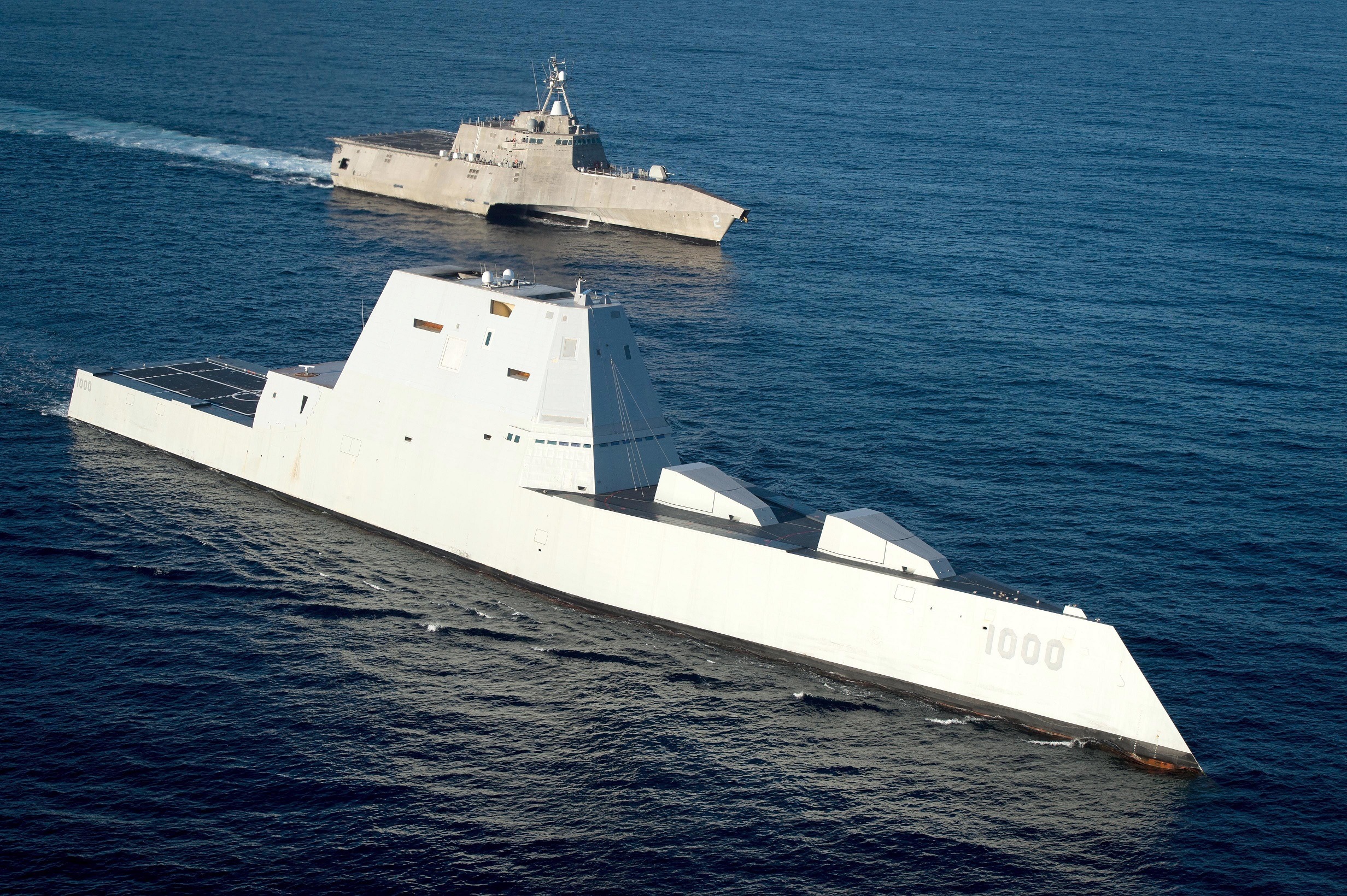 USS Zumwalt is on the final leg of its three-month journey to its new homeport in San Diego.
