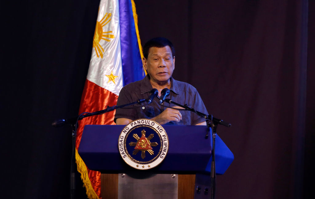 President Rodrigo Roa Duterte speaks