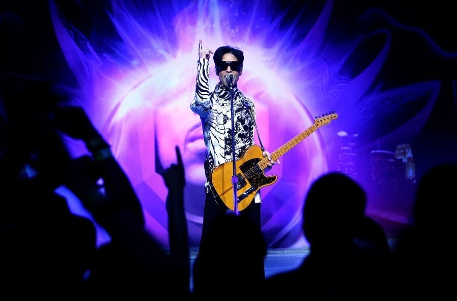 Musician Prince performing Musician Prince performing