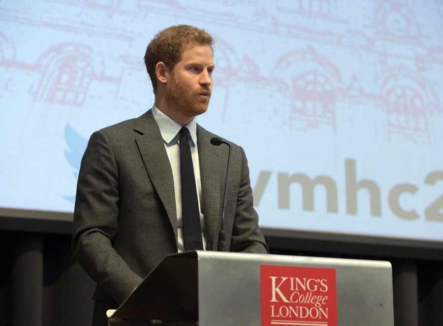 Prince Harry delivers a keynote speech