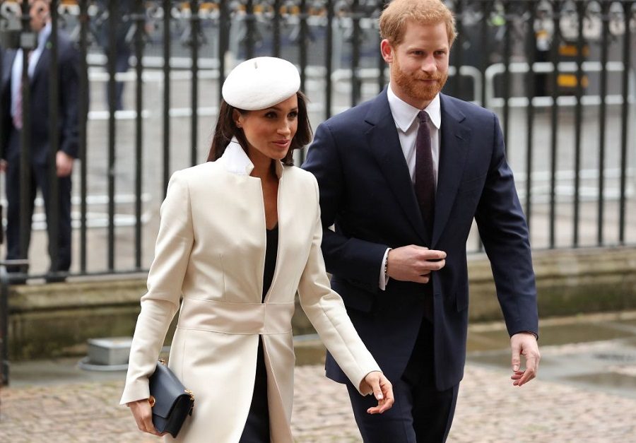 Britain's Prince Harry and his fiancee US actress Meghan Markle attend a Commonwealth Day Service at Westminster Abbey in central London, on March 12, 2018.