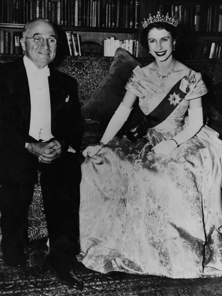 Harry S Truman And Princess (future Queen) Elizabeth