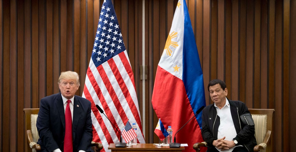 Donald Trump with Rodrigo-Duterte Donald Trump with Rodrigo-Duterte