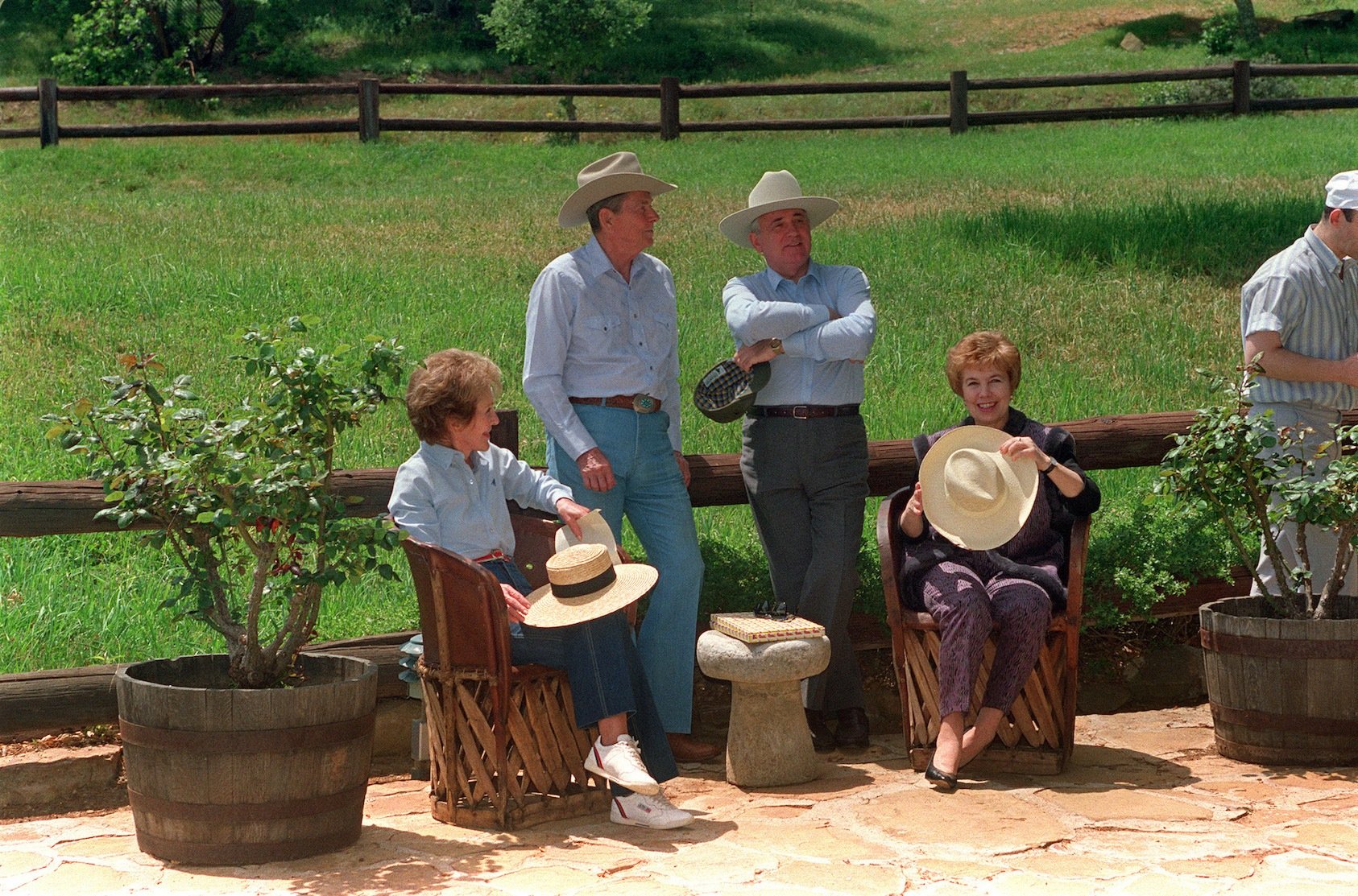 Ronald reagan at his ranch in Santa Barbara