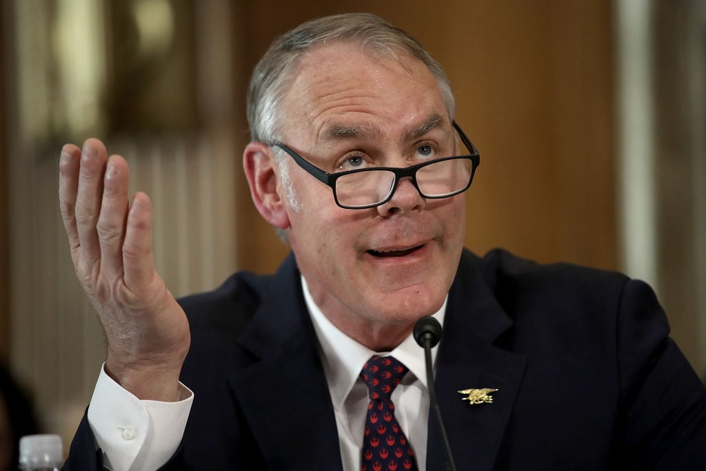 Interior Secretary Ryan Zinke Testifies To Senate Hearing On Department's Budget