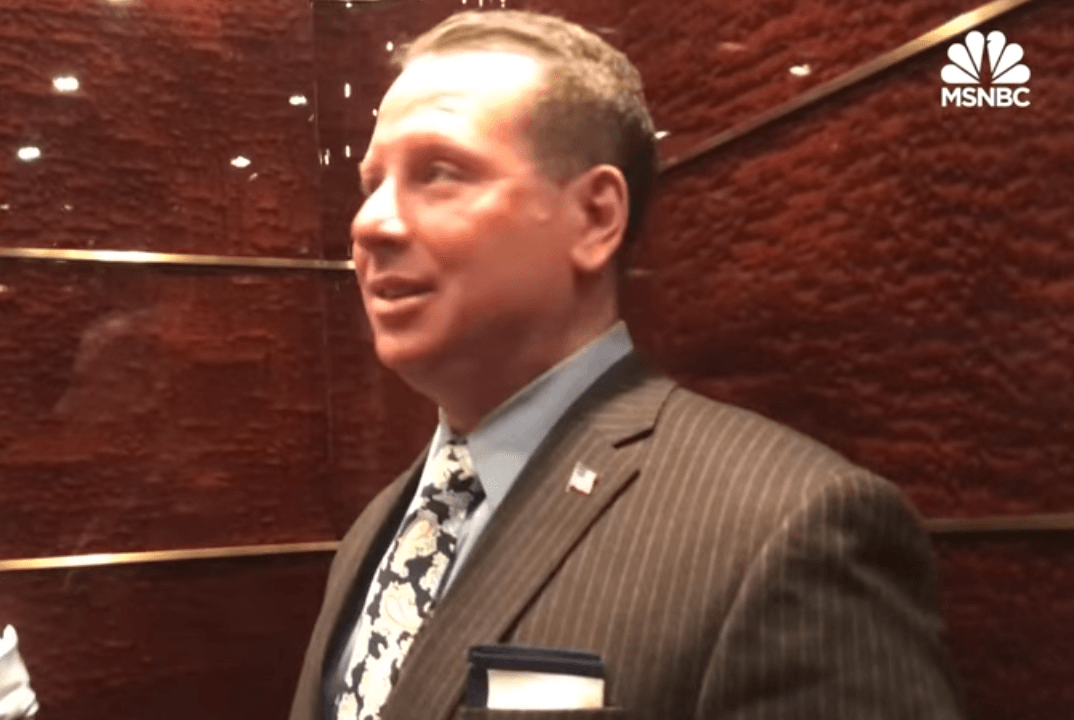 Sam Nunberg in an elevator