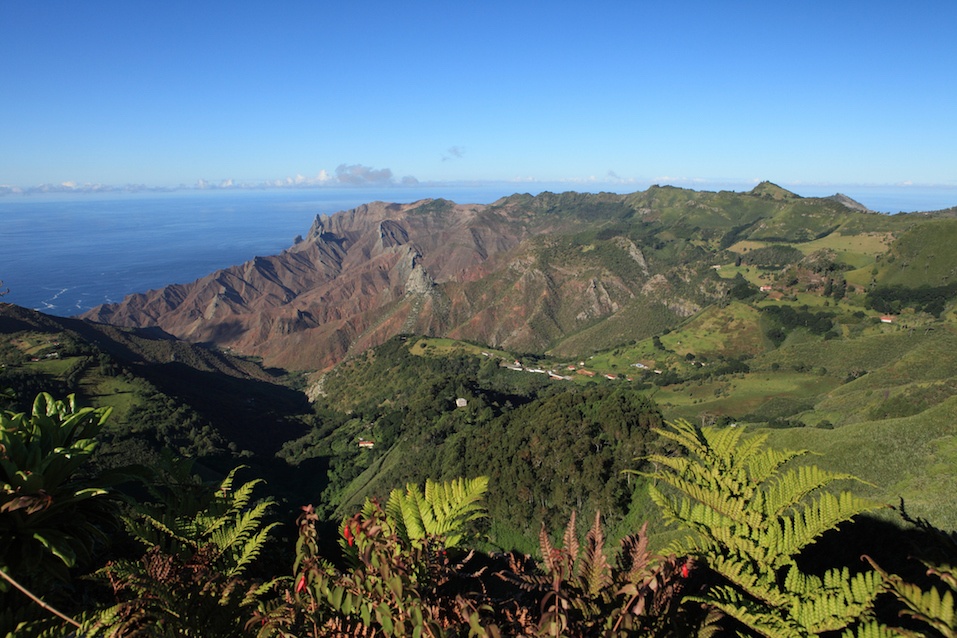 Mountainous district of Sandy Bay on St Helena Island