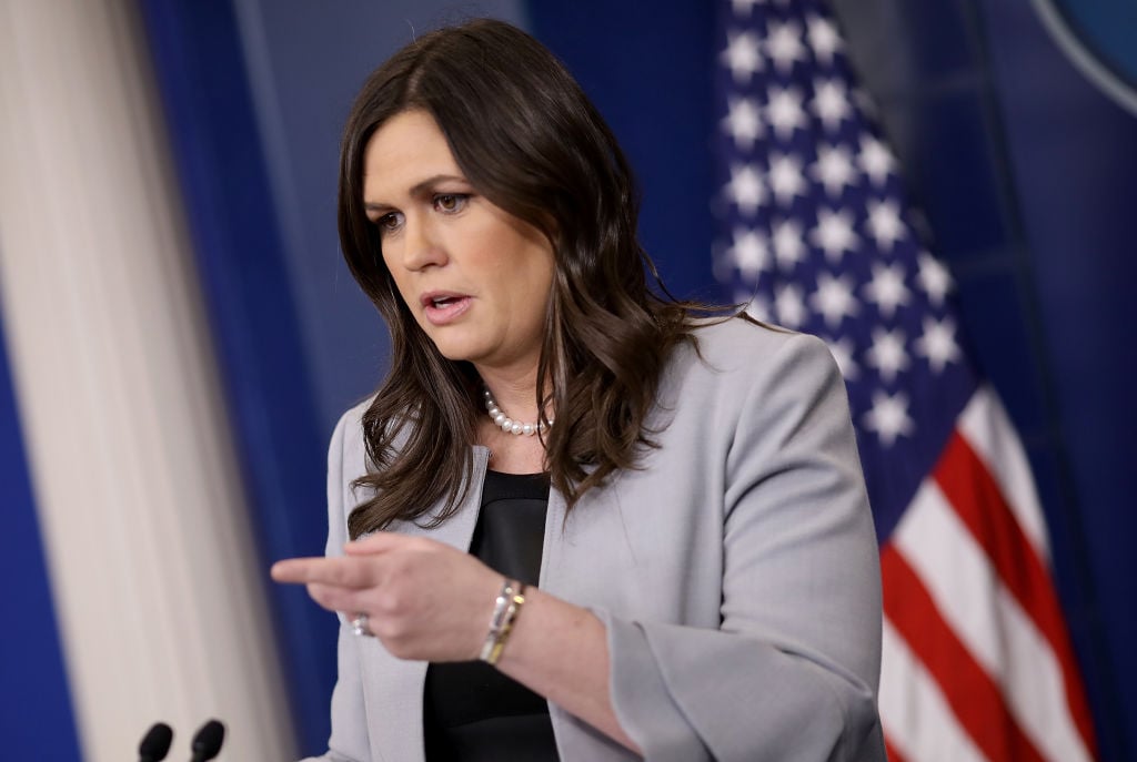 Press Secretary Sarah Huckabee Sanders Holds Daily Briefing At The White House