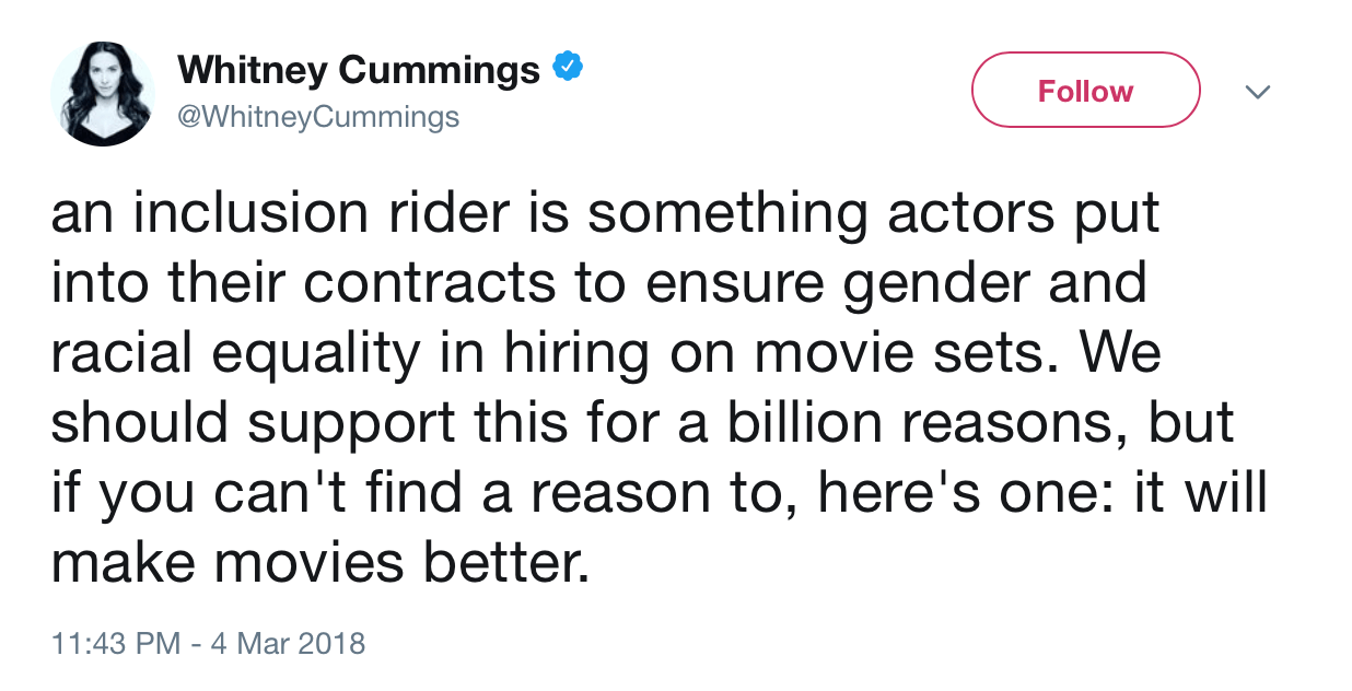A screenshot of Whitney Cummings tweet A screenshot of Whitney Cummings tweet