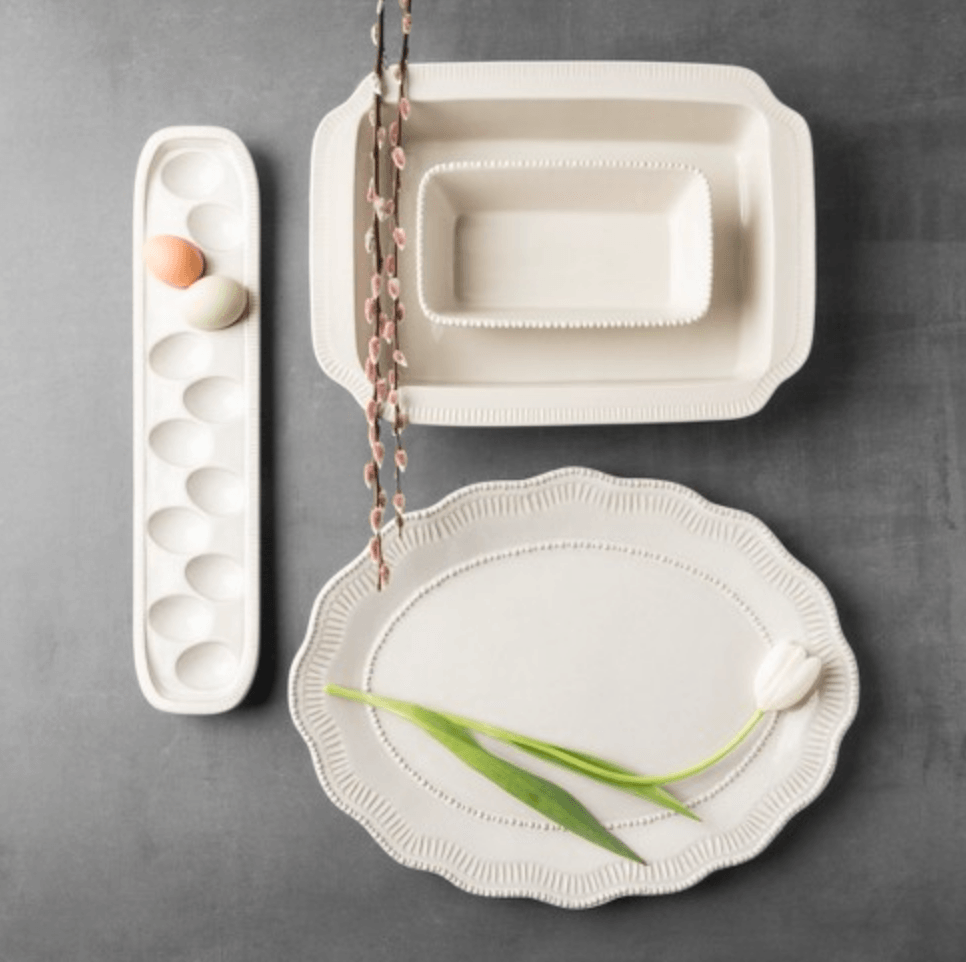 beaded serving dishes