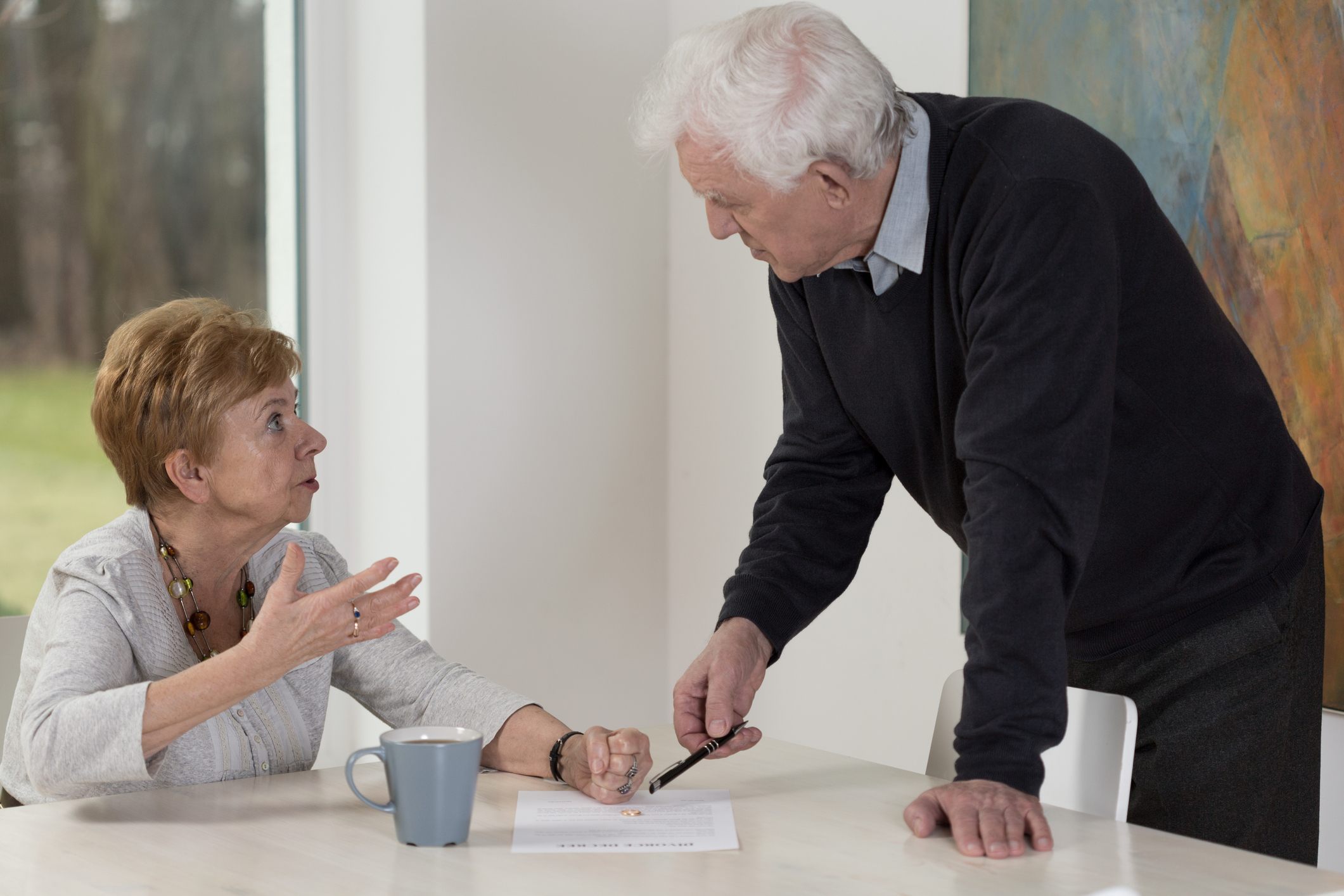 Senior husband asking for a divorce.